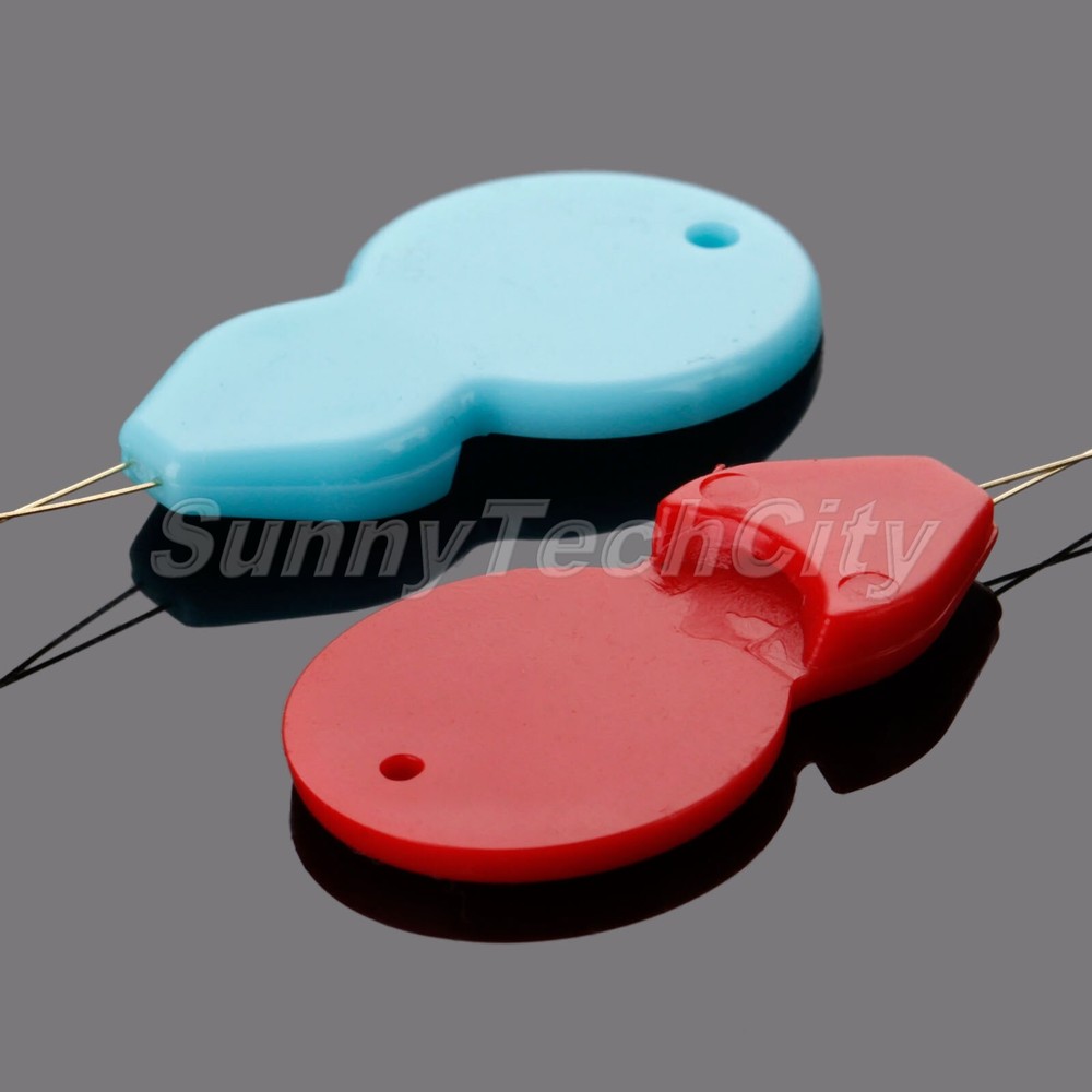 5cm Plastic Needle Threader Help Thread Needle Eye Sewing Tools Portable 10X