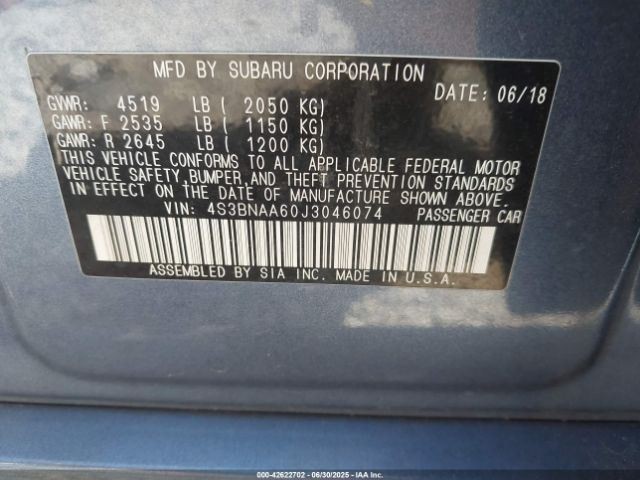 LEGACY 2018 Glove Box 2047862