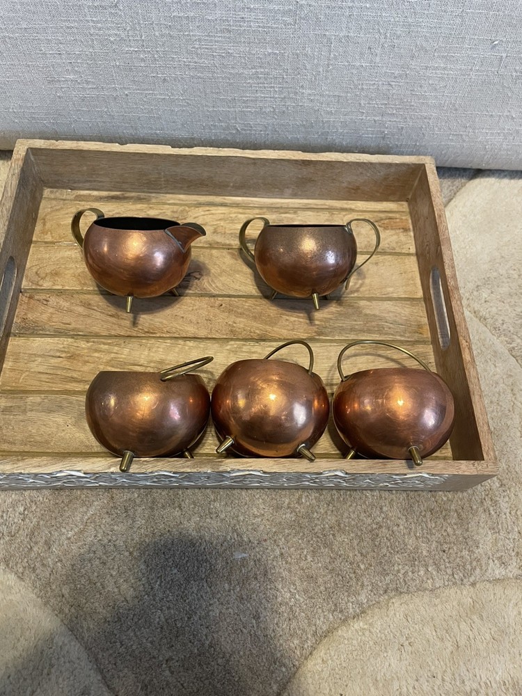 Vintage 1970s Coppercraft Guild Copper Brass SET