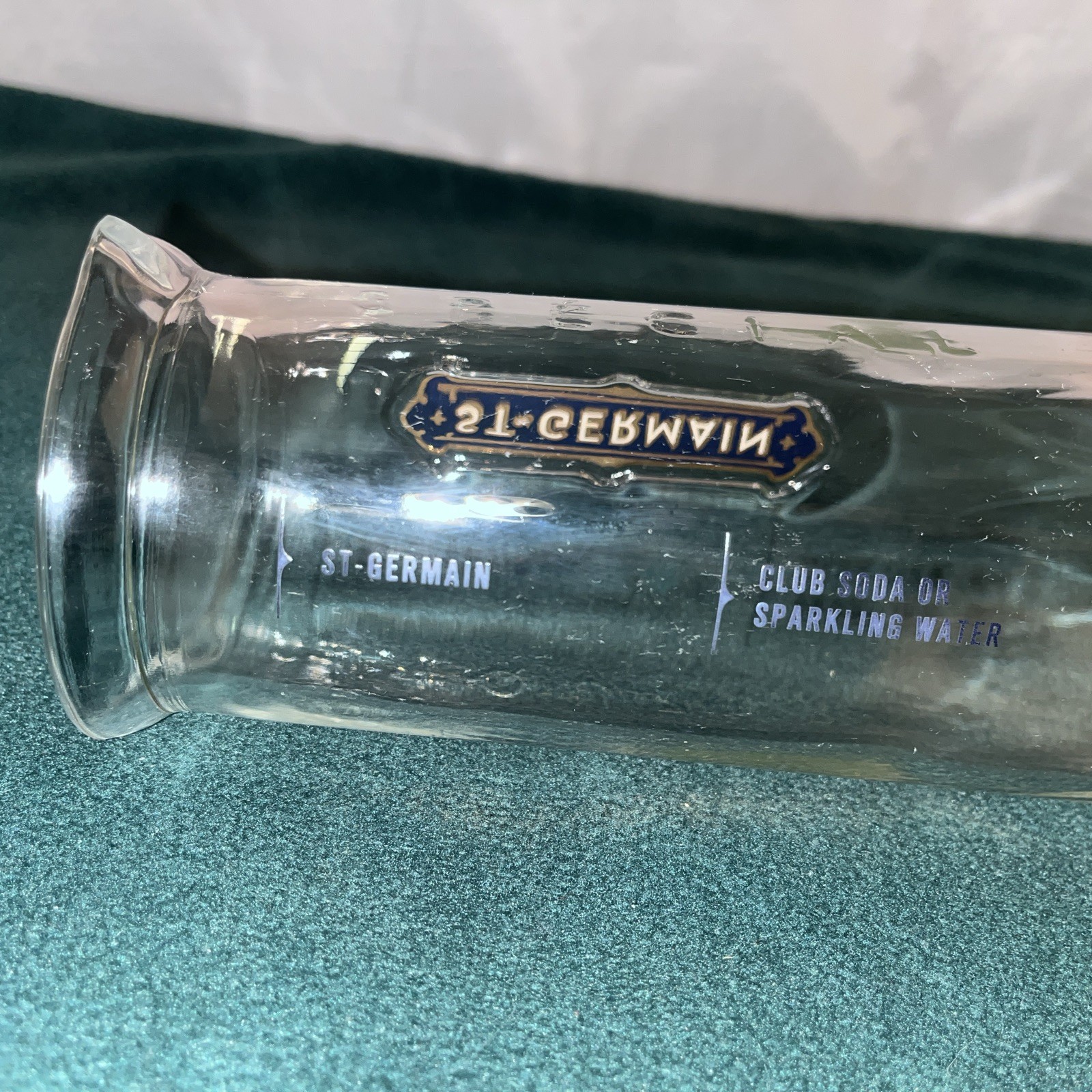 VTG St. Germain Special Liqueur 1L Cocktail Carafe with Recipe Markings, NO ROD