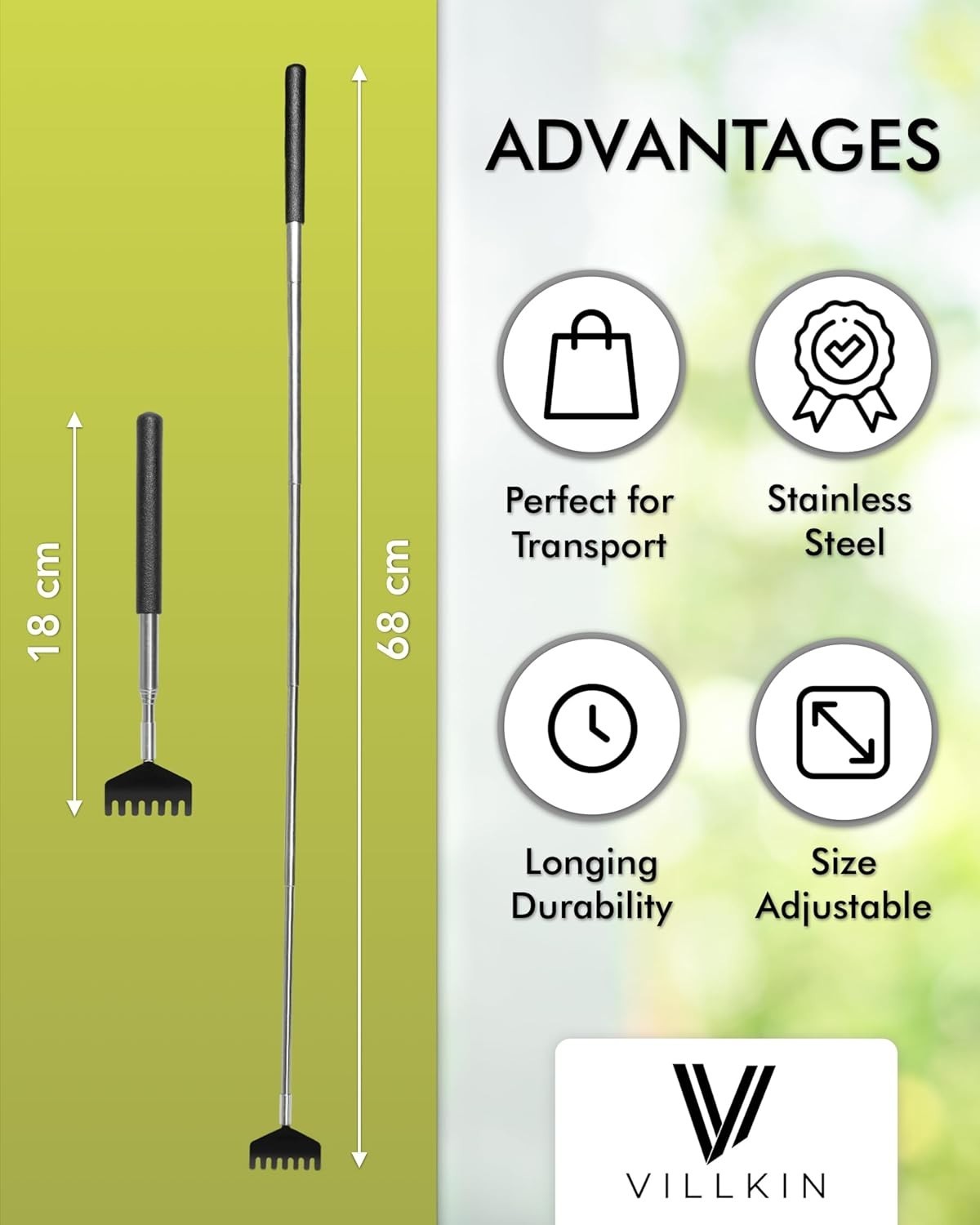 Back Scratcher 2 or 3 Pack Extendable Stainless Steel Scratching Tool for all