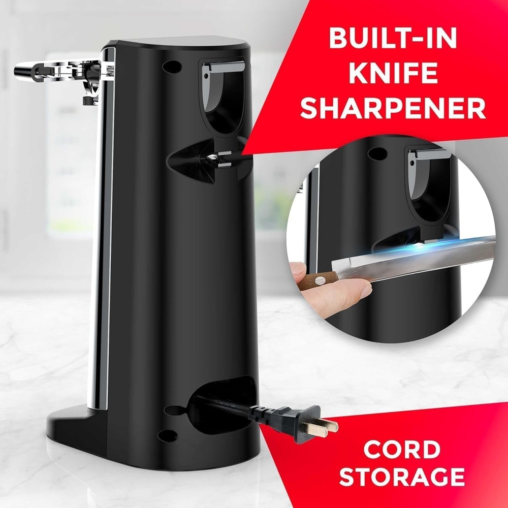 Electric Can Opener with Knife Sharpener – Effortless & Safe Kitchen Solution
