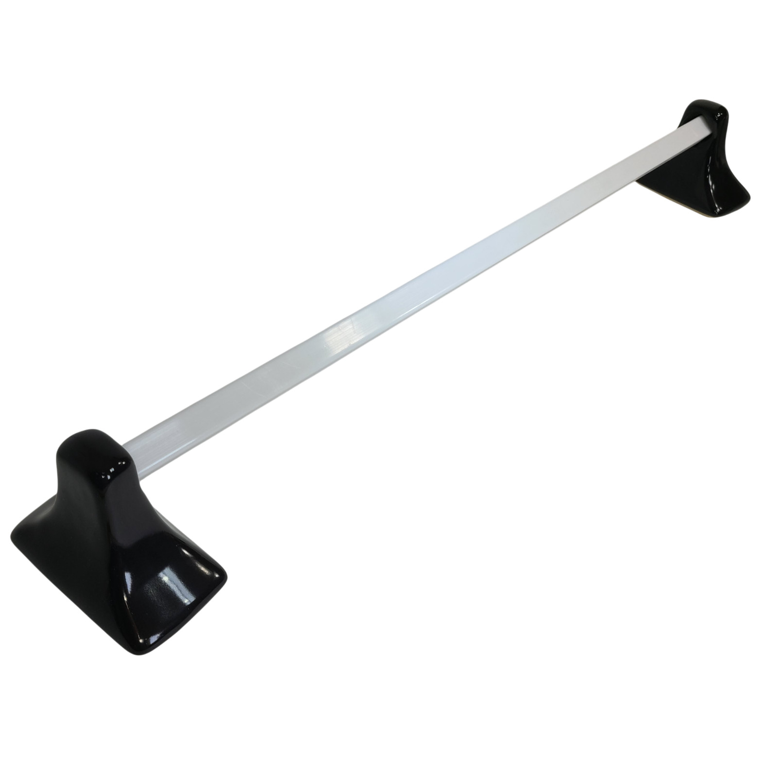 Black Ceramic Tile Towel Bar Rod Rack Post Holder Brackets Mid Century Modern