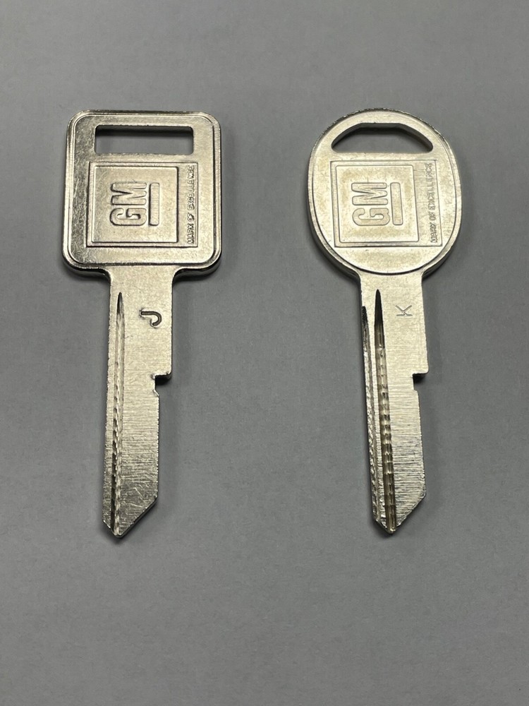Original GM Logo Key Blank Set, J & K Keyways, OEM