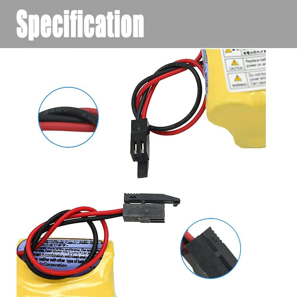◉ 100X BR-2/3AGCT4A BR2/3AG BR2/3AGCT4A Battery for FANUC A98L-0031-0025 w/plug