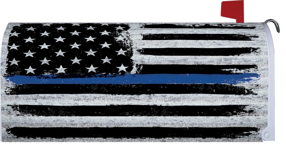 Thin Blue Line Mailbox Cover