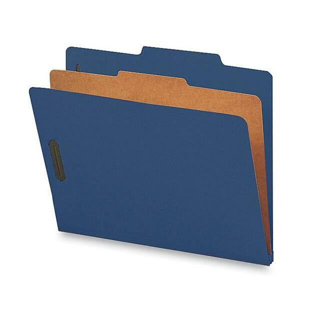 Sparco SP17202 Colored Classification Folder Blue 8.5"x11" 1 Divider