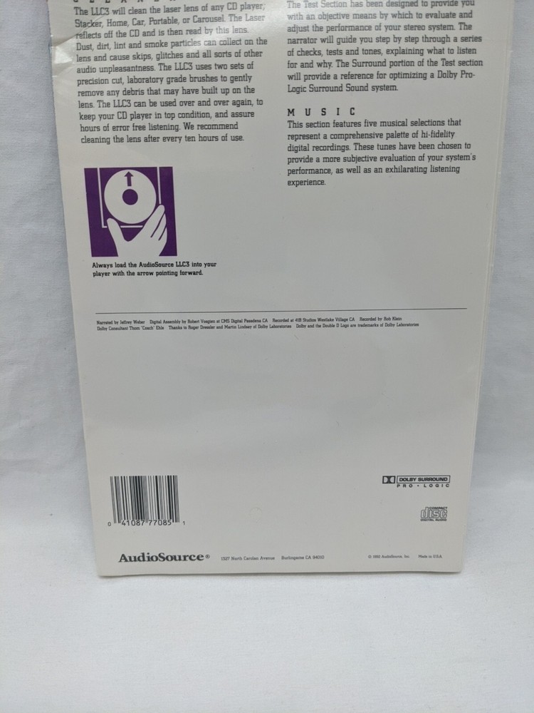 AudioSource LL03 3 In 1 Utility Disc Sealed