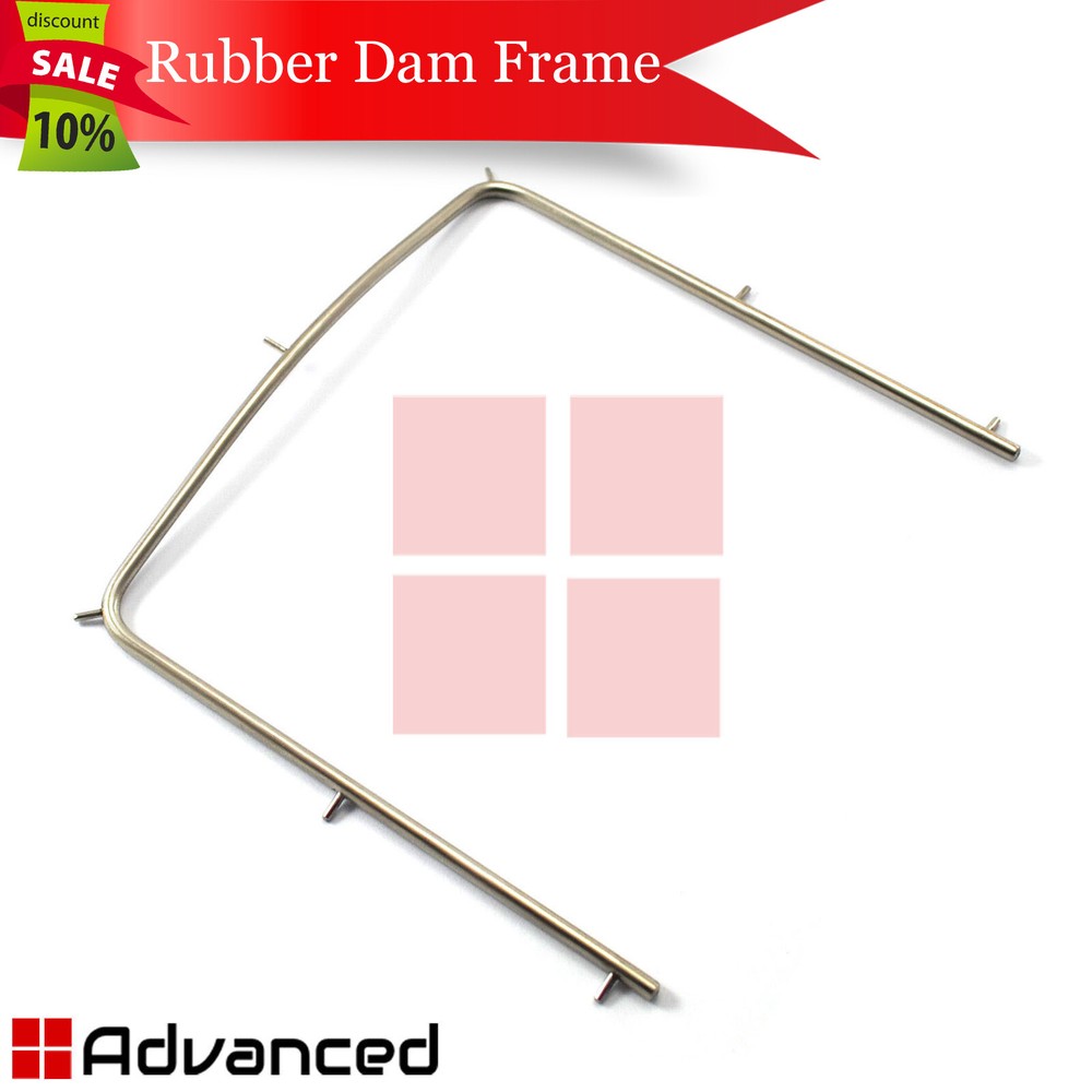 Dental Rubber Dam Instruments Set with Forceps, Frame, Brinker Clamps