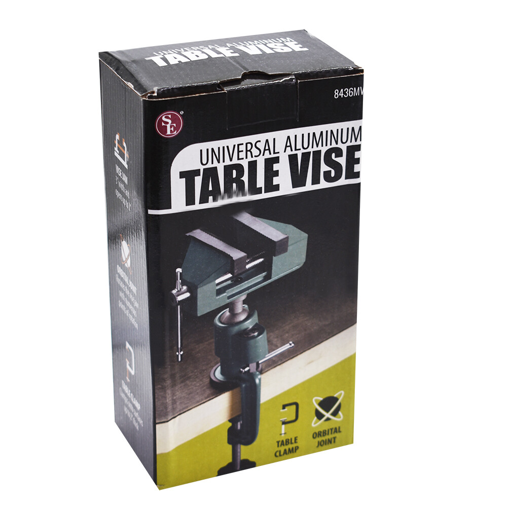 BENCH VISE SWIVEL 3" TABLETOP CLAMP VICE TILTS ROTATES 360 UNIVERSAL WORK HOBBY