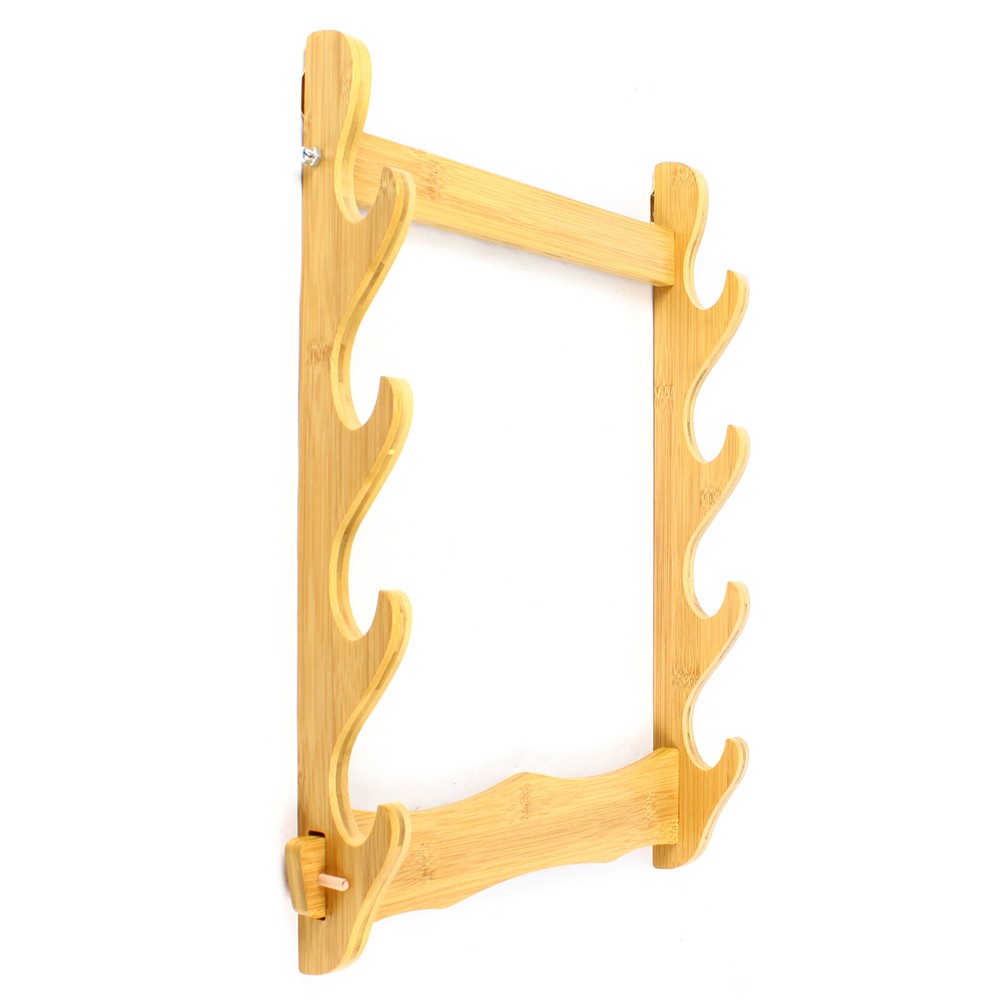Wall-Mounted Display Rack Sword Mount Stand 4-Layer Bamboo Mount Display Stand