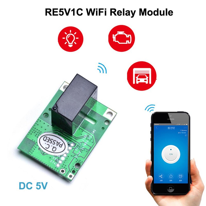 RE5V1C 5V WIFI Inching/Selflock Relay Module Hand Make DIY Remote Control