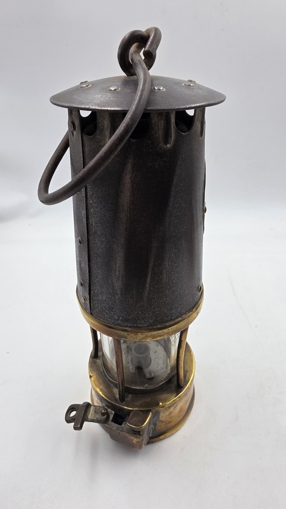 Antique Eccles Protector/Miners/Davy Lamp- Type 6- Brass- 1959