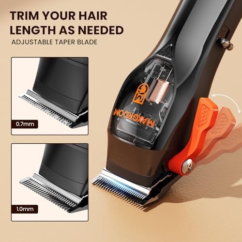 Professional Cordless Hair Clippers for Men, DLC Self-Sharped Blade, No Pulling