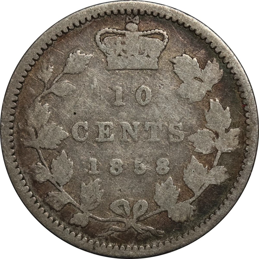 Canada 1858 - 1901 Silver 10 cents - Random Date - Circulated