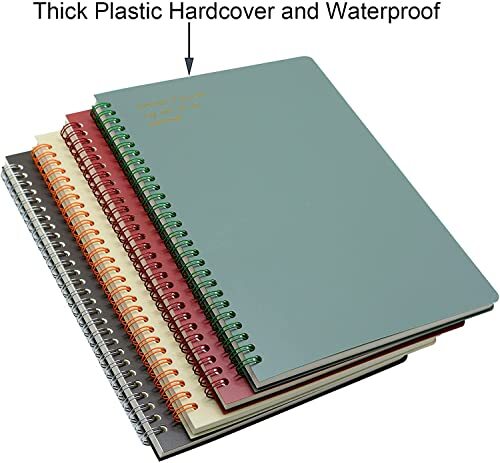 4 Pack Spiral Bound Graph Notebook Grid Paper Journal for School Office