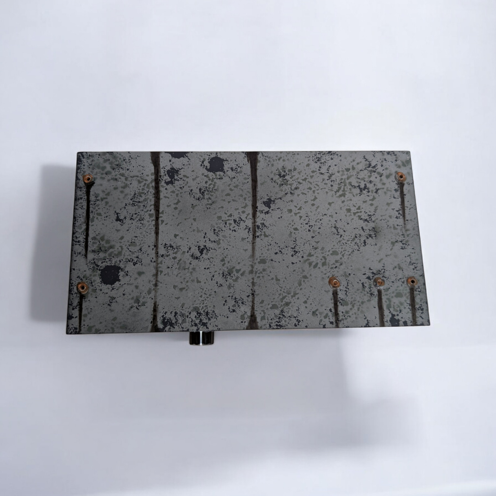 Nixie tube clock with IN-12 tubes and dekatron in metallic case