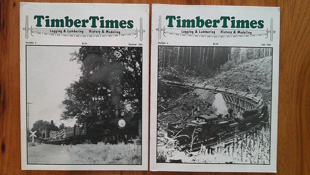 TIMBER TIMES FIRST 8 ISSUES # 1 thru #8 Logging & Lumbering, History, Modeling