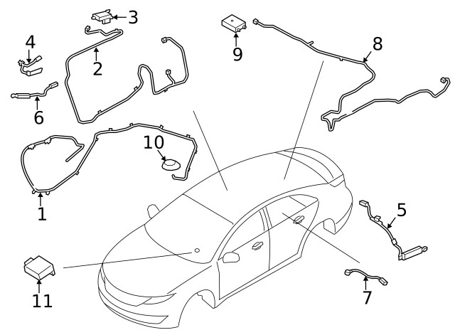 Genuine Ford Cable Assembly Extension FP5Z-18812-BA