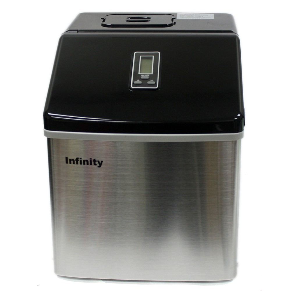 39 Lbs/Day Portable Table Top Ice Maker Making Machine Stainless Steel 24pc Cube