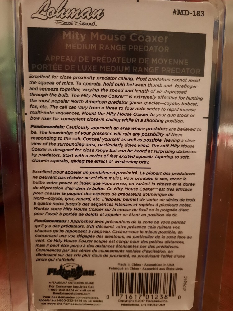 MD-183 Mity Mouse Coaxer Call