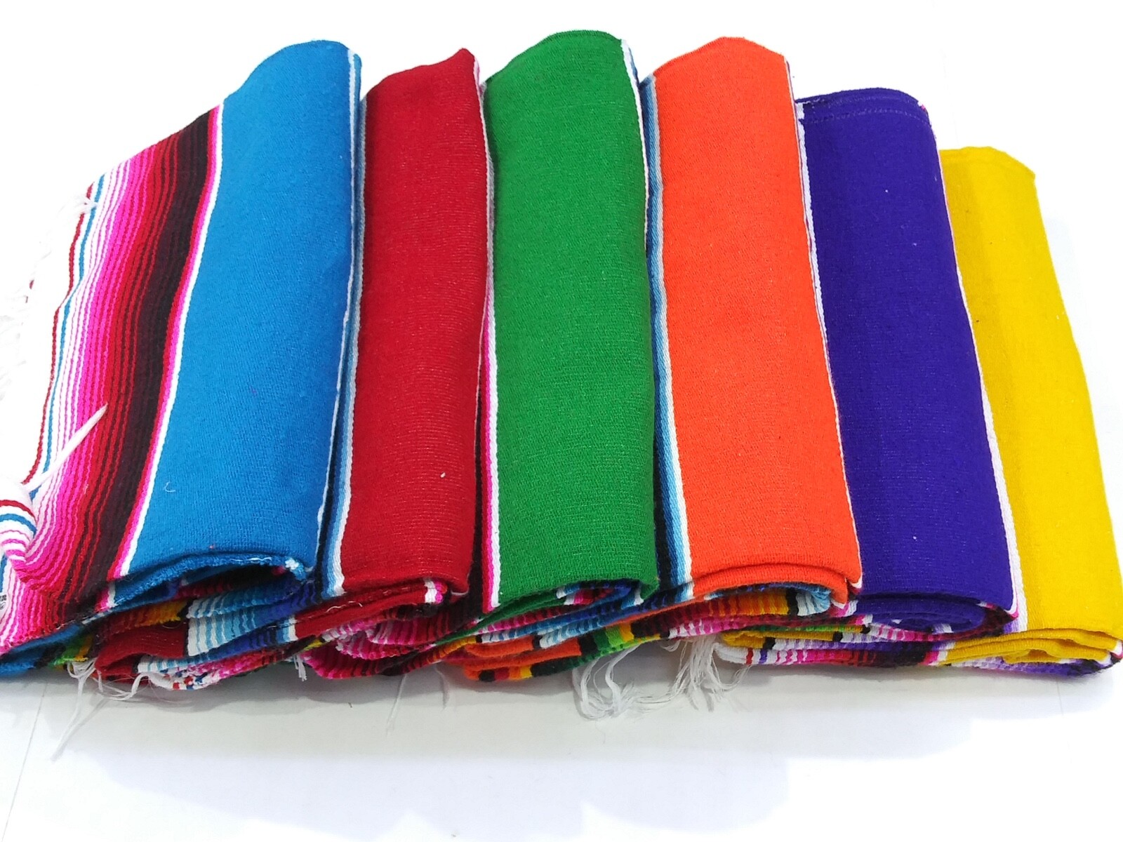 Artisan Falsa Mexican Blanket Saltillo Serape Yoga Throw Made in Mexico X-Large