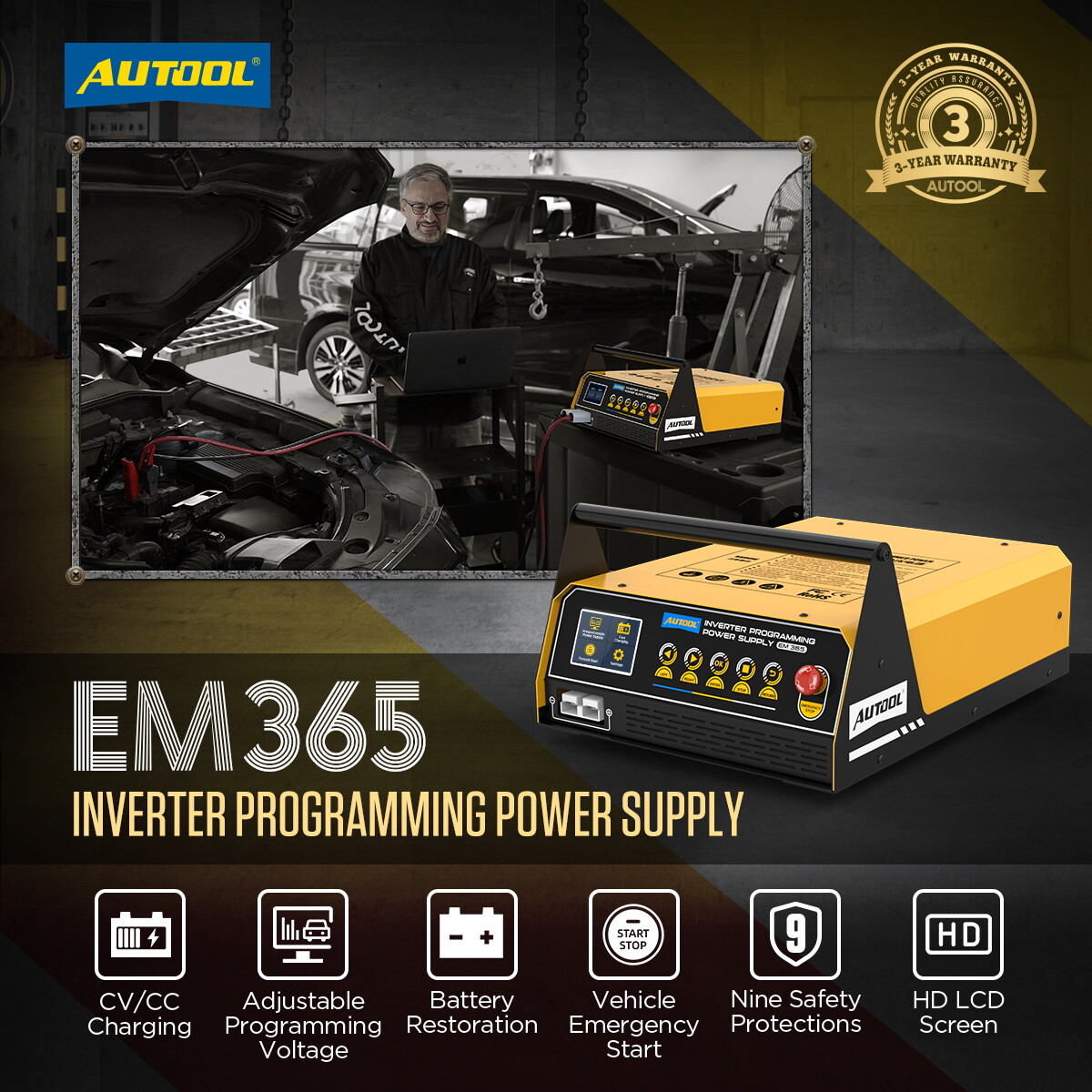 Car ECU Reprogramming Power Suppl Fast Battery Charger Jump Starter Restoration