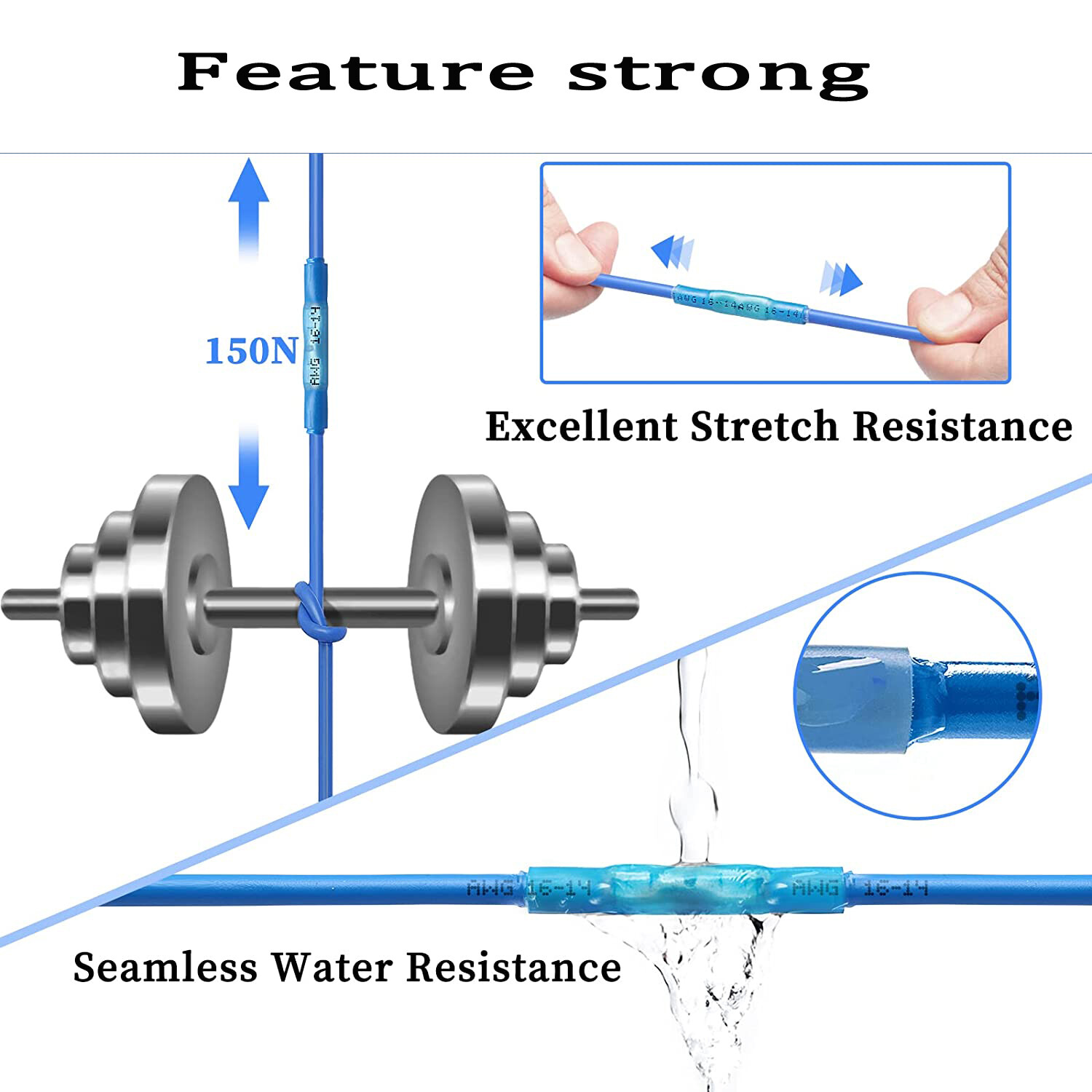 400/100x Waterproof Heat Shrink Butt Wire Splice Crimp Connectors Terminals Kit