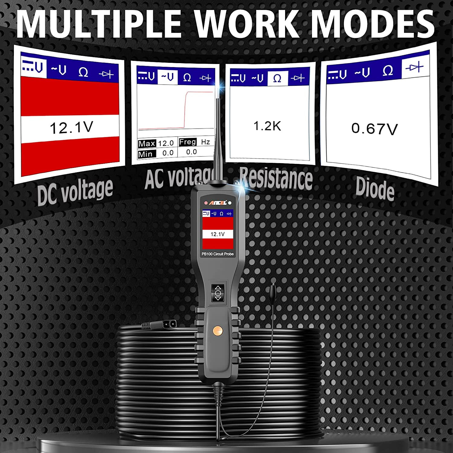 Ancel PB100 Circuit Tester Probe Electrical System Car Diagnostic Tool 12V 24V