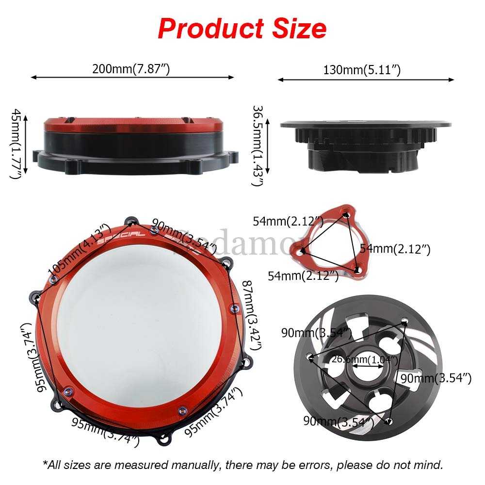 CNC Racing Engine Clear Clutch Cover Spring Retainer For Ducati Panigale V4 18+