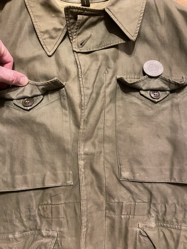 Large Vntg M-1943 WWII Army Issued Field Jacket