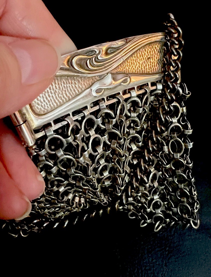 Antique Sterling Silver Plated Arts And Crafts Purse
