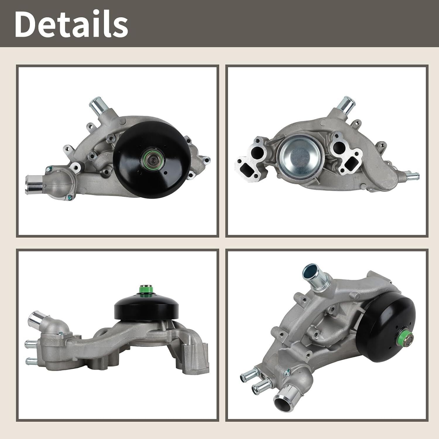 Water Pump w/ Thermostat for 2007-16 Chevrolet GMC Vortec 4.8L/5.3L/6.0L/6.2L