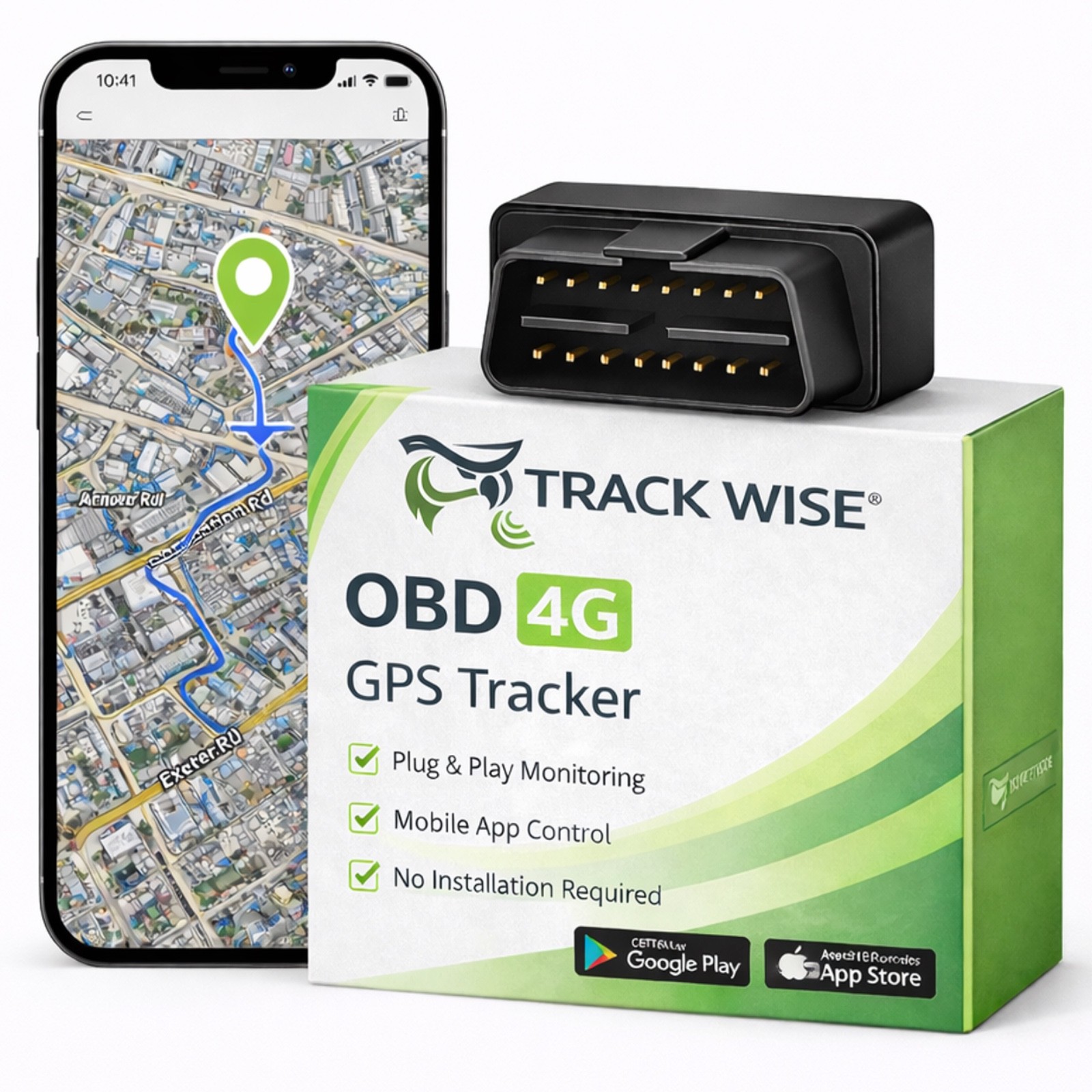 Track Wise 4G LTE OBD2 GPS Truck & Car Tracker – 10s Updates, Geo-Fence Alerts