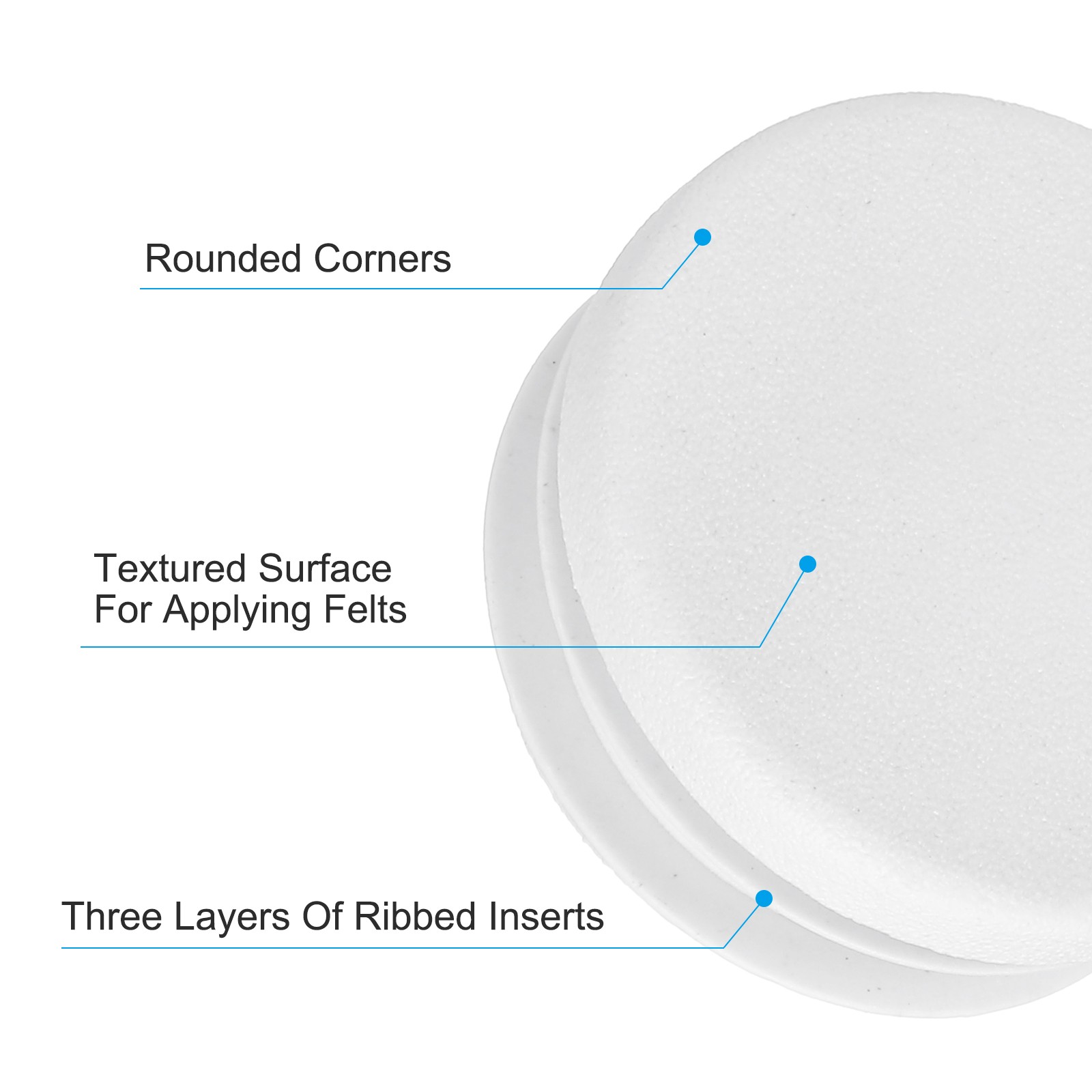 20Pcs 1.25" Plastic Tubing End Caps Round Hole Plug Insert White