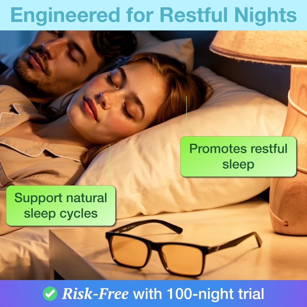 Orange +2.0 Blue Light Blocking Reading Glasses for & Men - Reader Sleep & Mi...