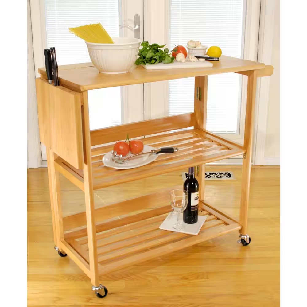 Radley Oak Kitchen Cart with Drop Leaf