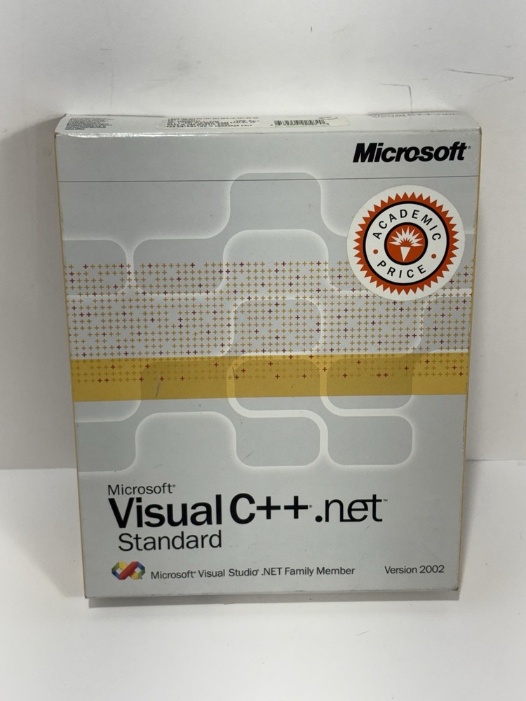 Microsoft Visual C++ .NET Standard 2002 W/ Key See Pictures