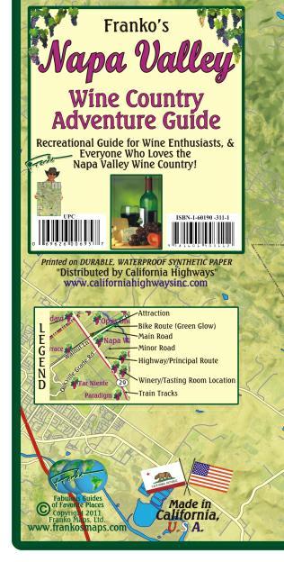 Napa Valley Wine Map and Guide by Franko Maps