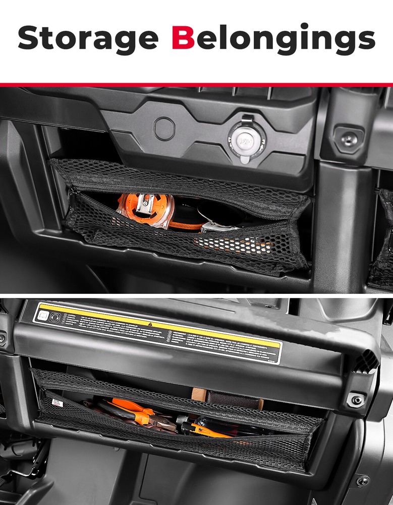 UTV Dash Storage Cargo Compartment Nets for Can Am Defender 2016-2023 715003129