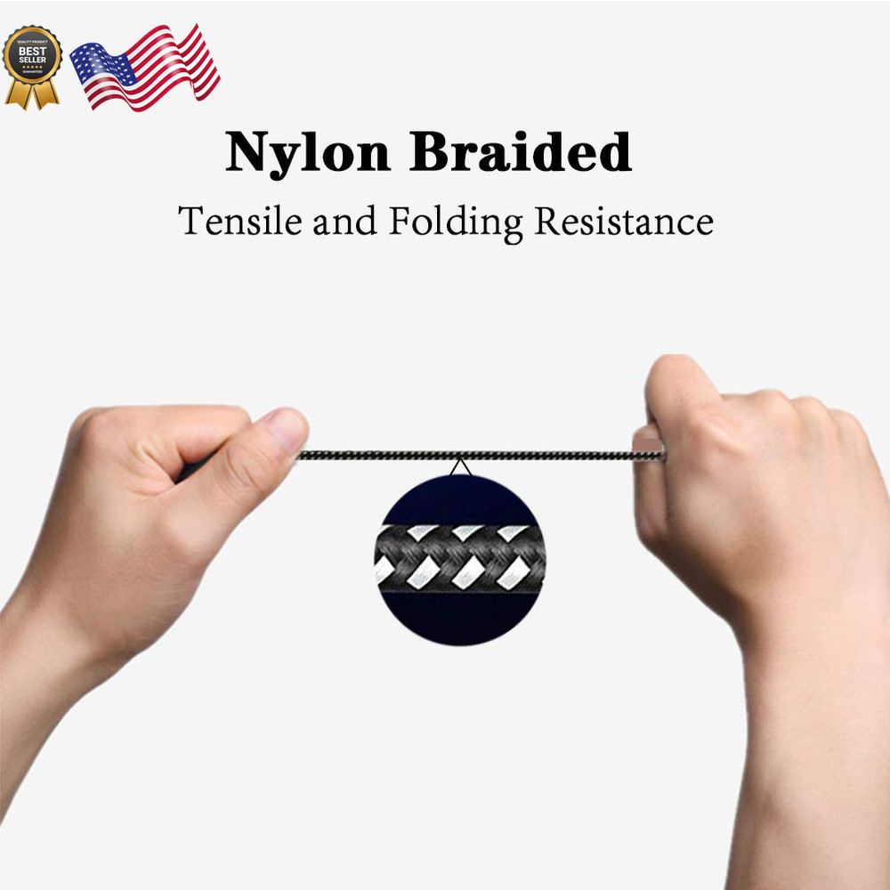 Nylon Braided Remote Controller USB Charging Cable Cord for DJI Mavic 2 Pro/Zoom