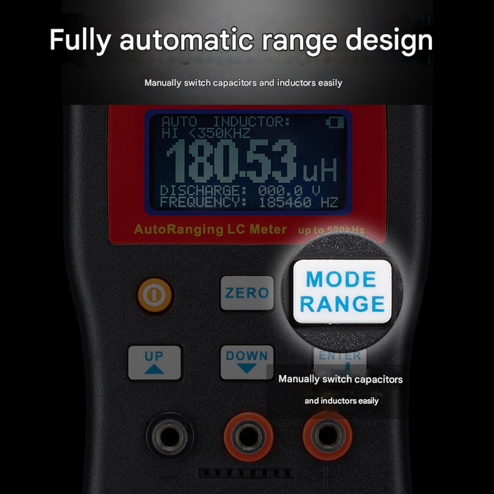 MLC500 Digital LCR Meter Auto-Range Capacitance Inductance Tester Portable Pro