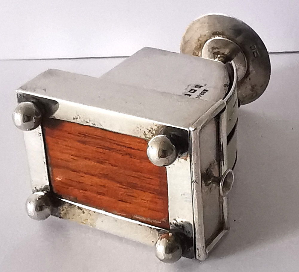 Solid Silver Postal Scales & Double Stamp Box Combi - Birm. 1907.