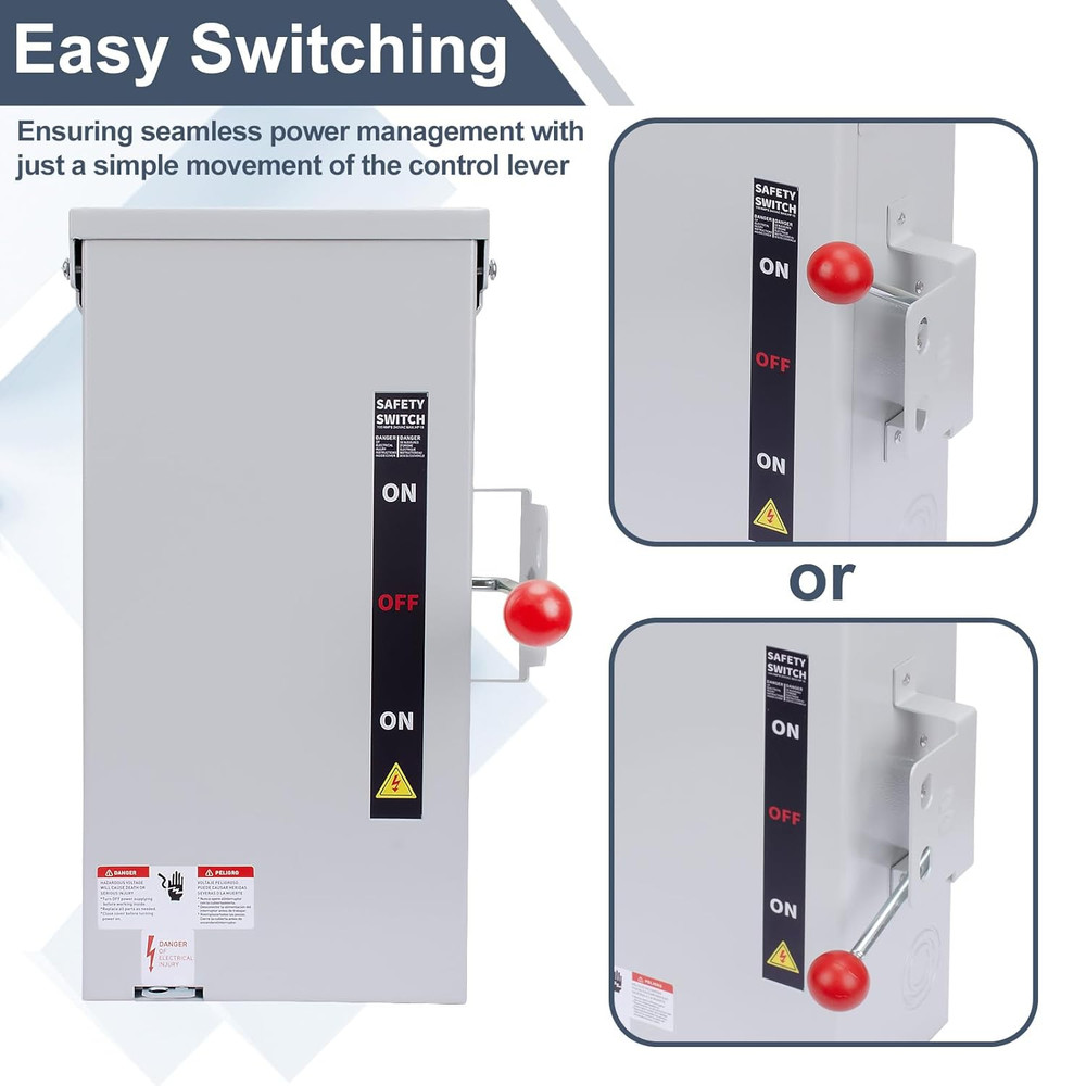 100A Generator Transfer Switch, 24000W Universal Double Throw Safety Switch, 120