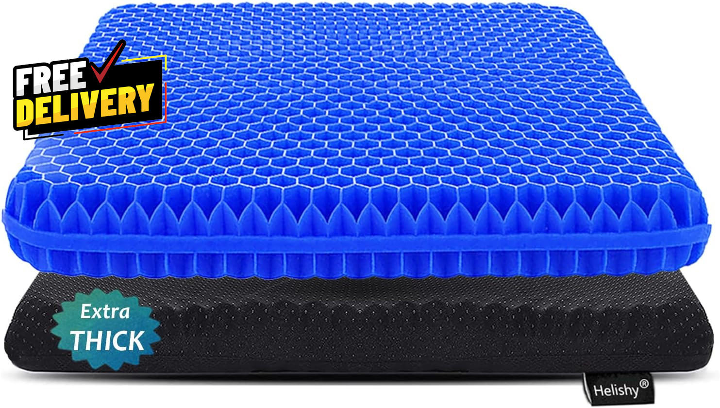 Gel Seat Cushion for Long Sitting Extra Thick Gel Cushion for Wheelchair So.....