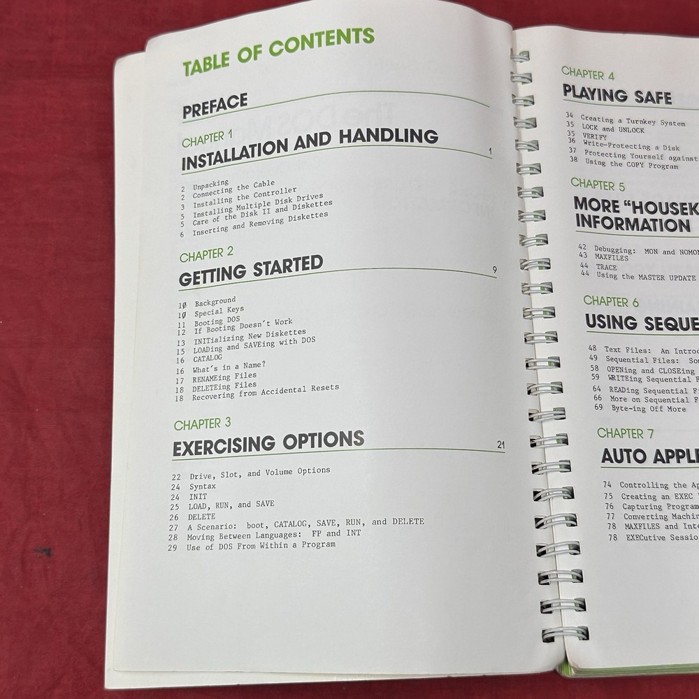 The DOS Manual Apple II Disk Operating System VTG 1980 Reference Manual Book