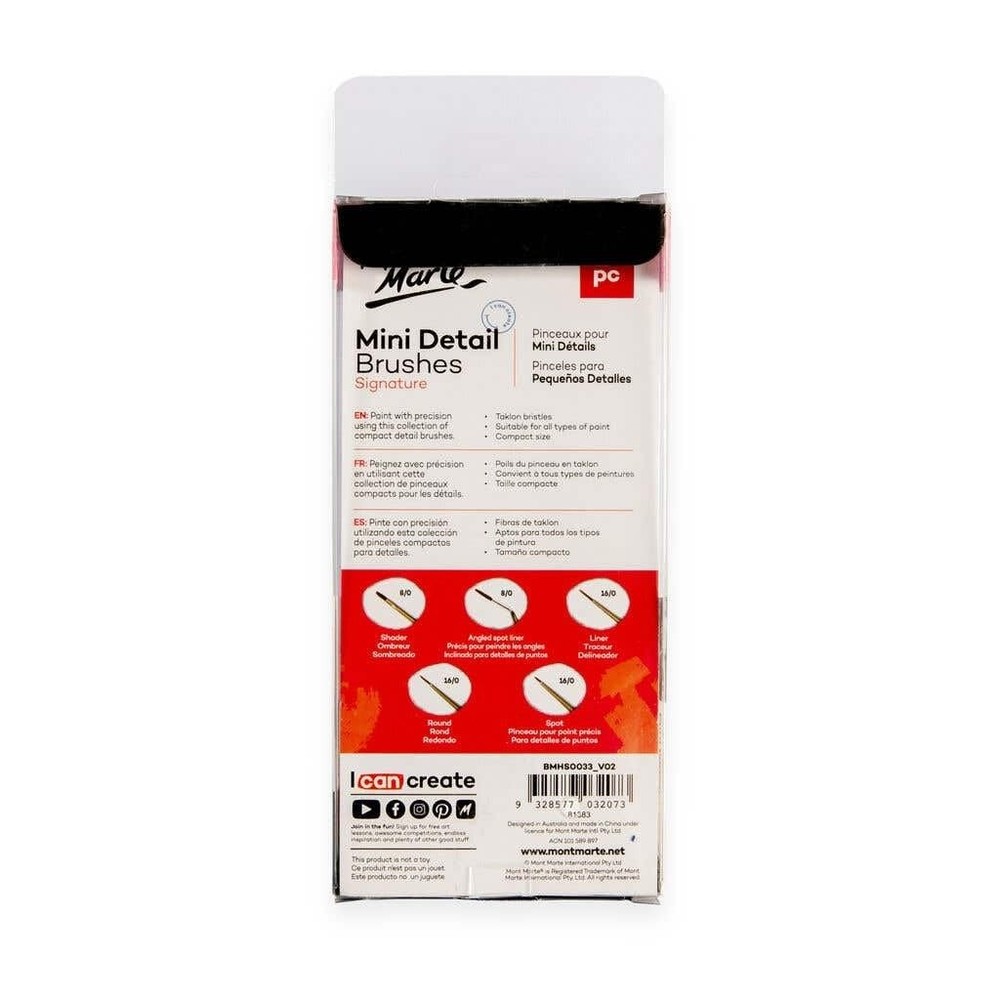 Mini Detail Brush Set 5pce