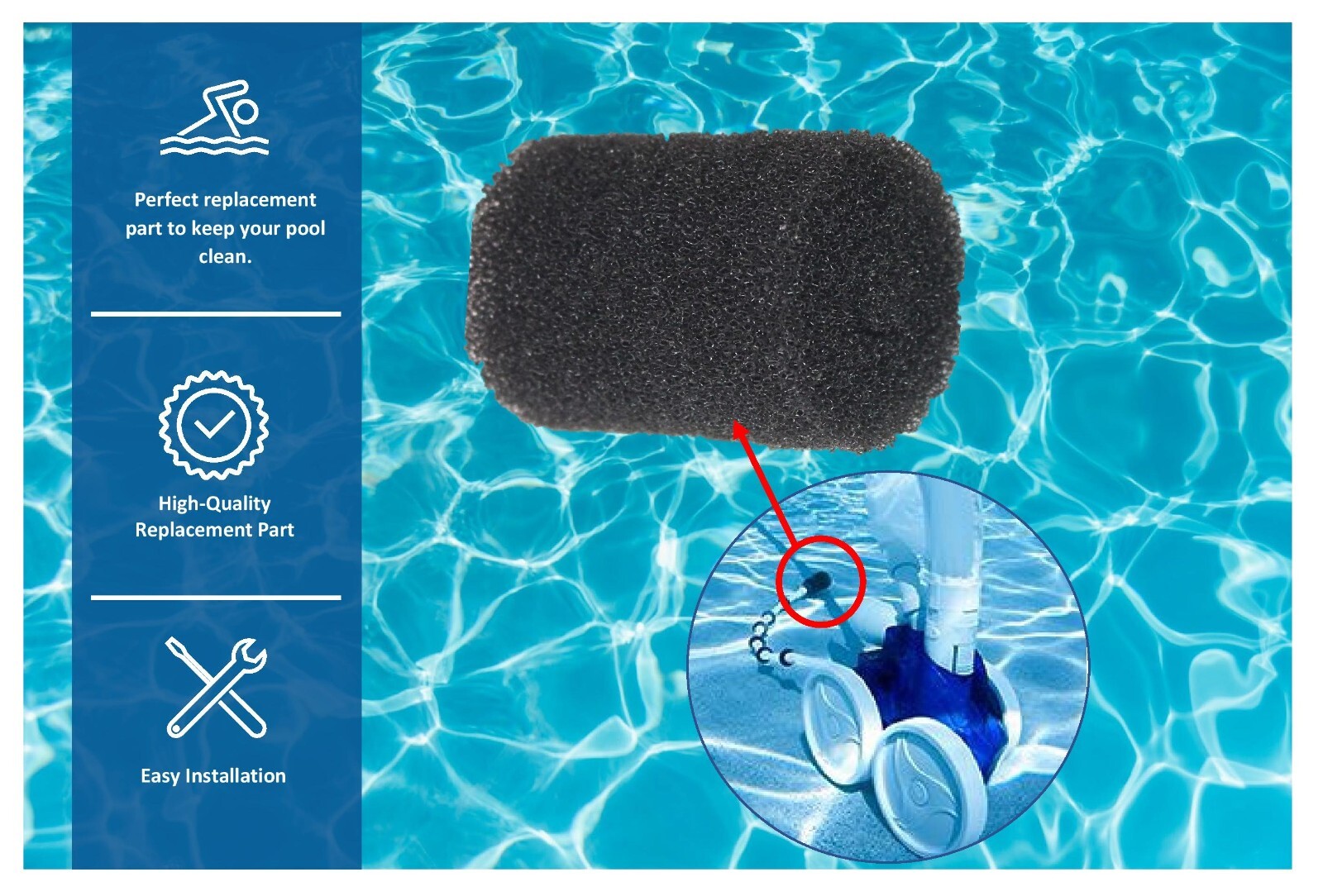 Pool Cleaner Sweep Tail Scrubber fits Polaris 180 280 360 380 9-100-3105 12-Pack