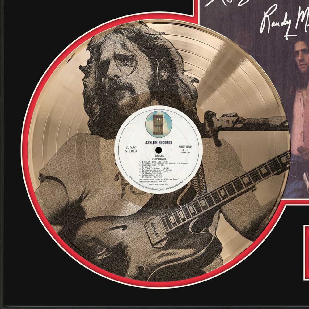 Eagles Desperado Custom Etched Reproduction Signed LP Display