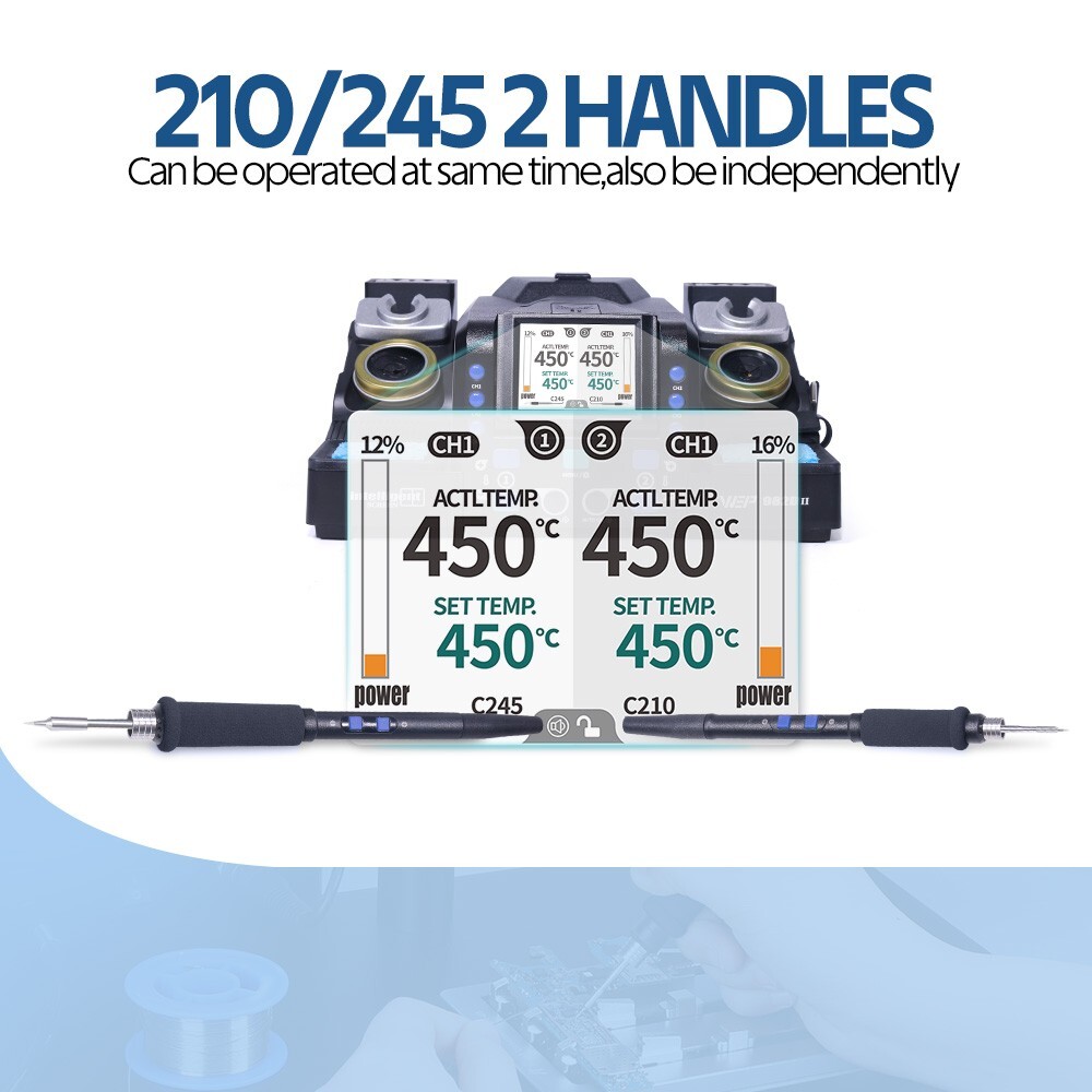 WEP Precision Soldering Station with C210/C245 soldering iron tips